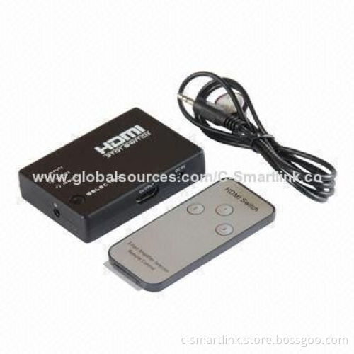 HDMI Switch 3*1 with IR Remote Control, Up to 2.5Gbps